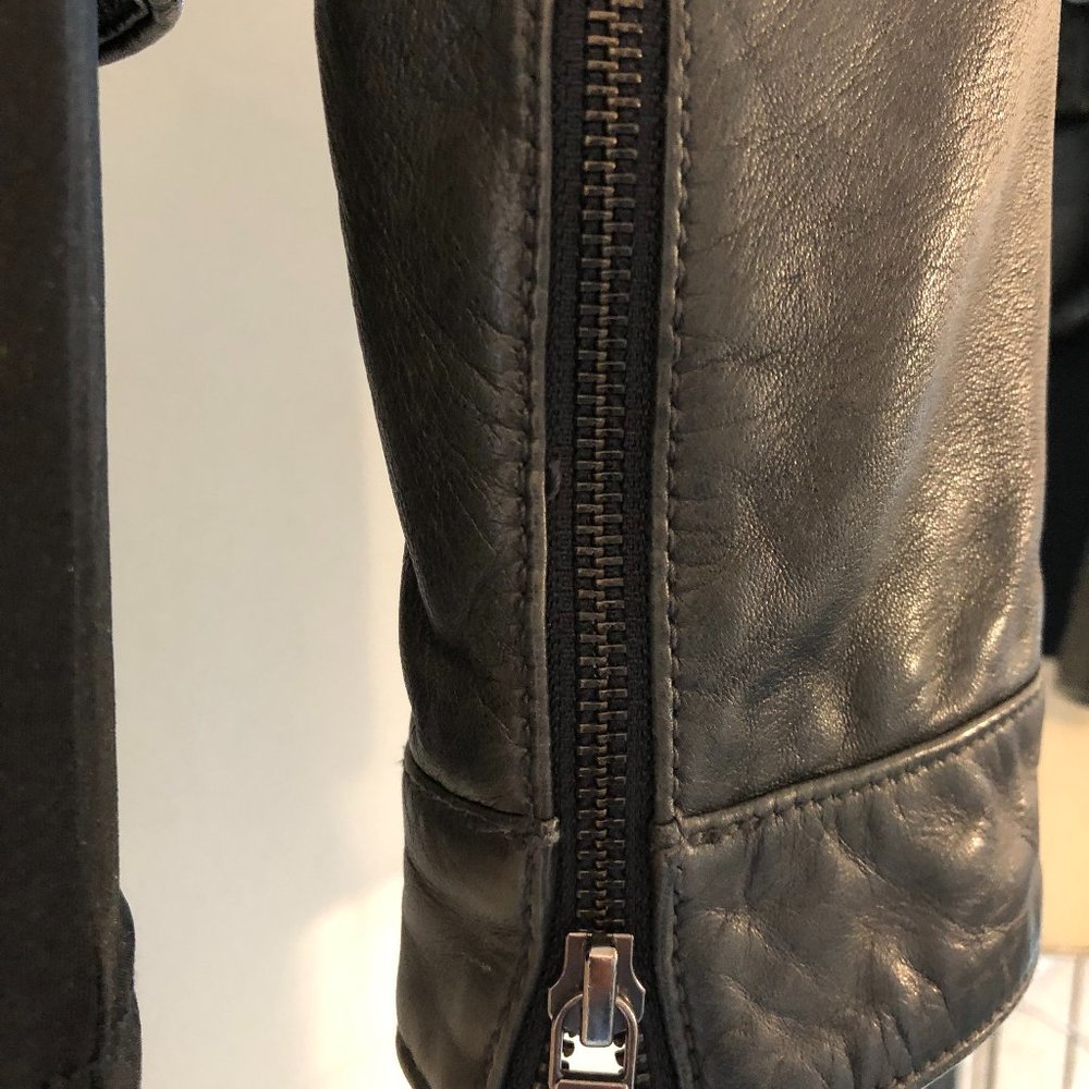 Banana Republic Black Leather Moto Jacket - Picture 9 of 16